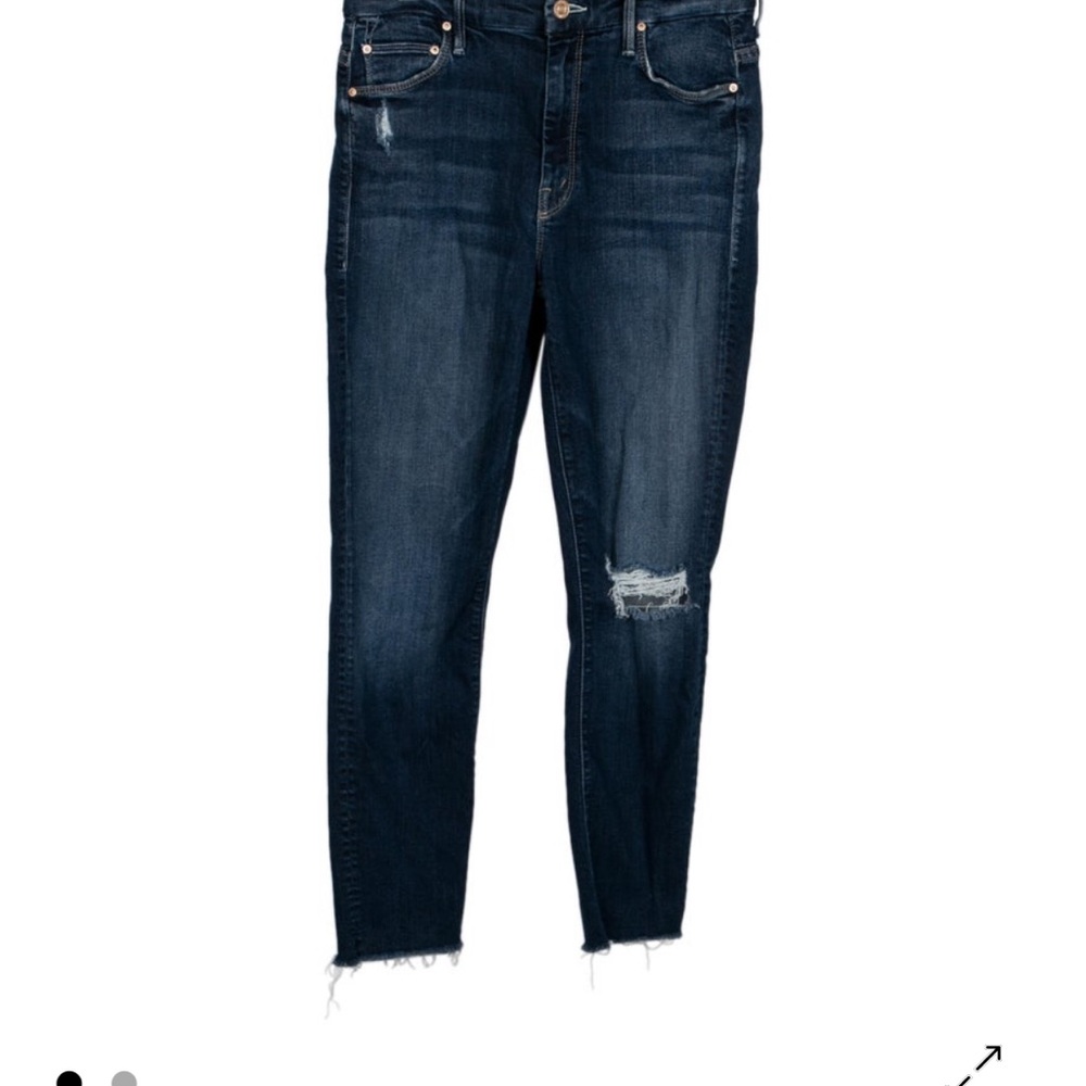 Mother Blue Distressed Women's Jeans